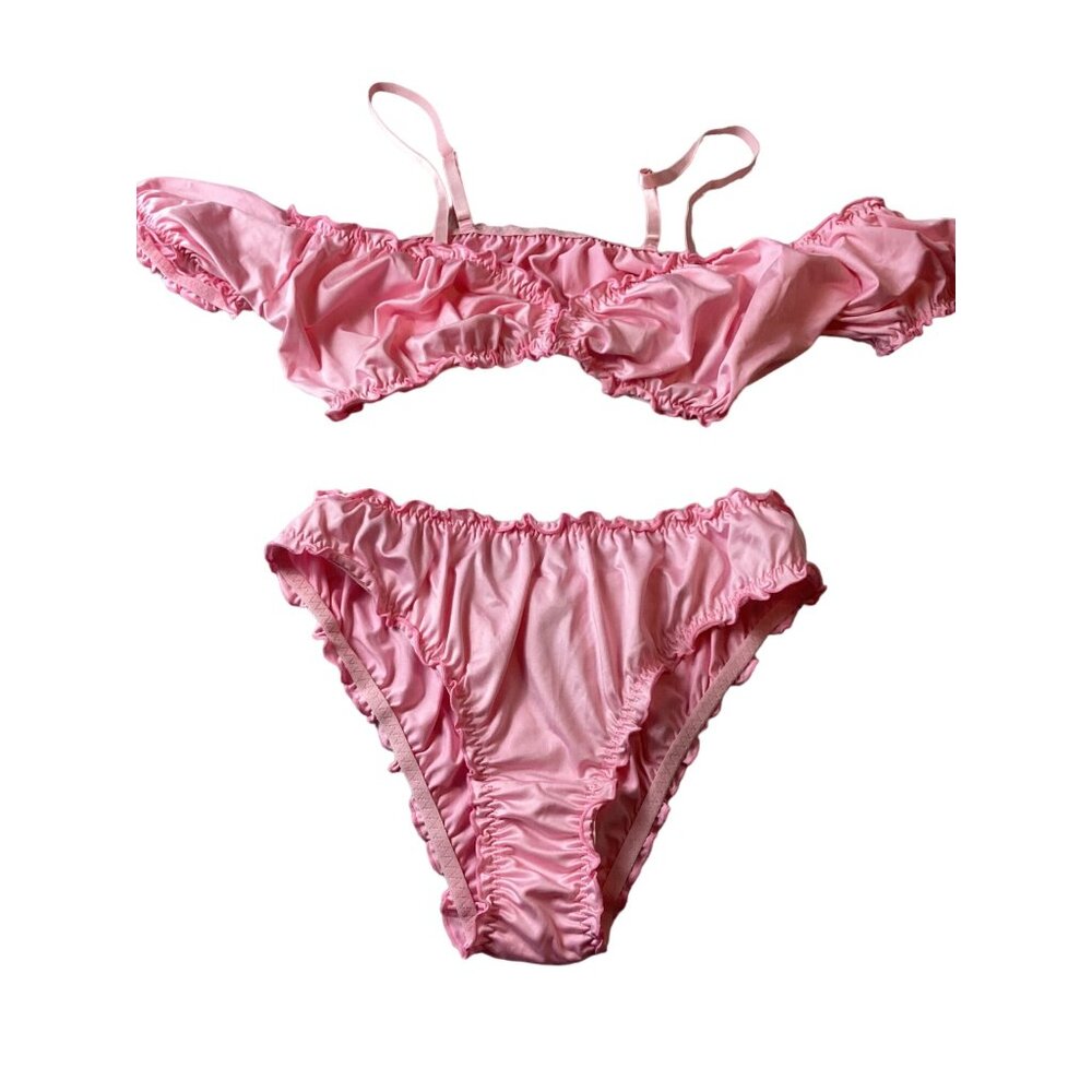 Bra and Panty Lingerie Sleepwear Set*Pink*Sissy*Crossdresser*Large*New in Pkg - Picture 5 of 16